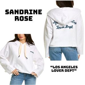 NWTs Sandrine Rose Oversized Raw Edge Hoodie Size Small